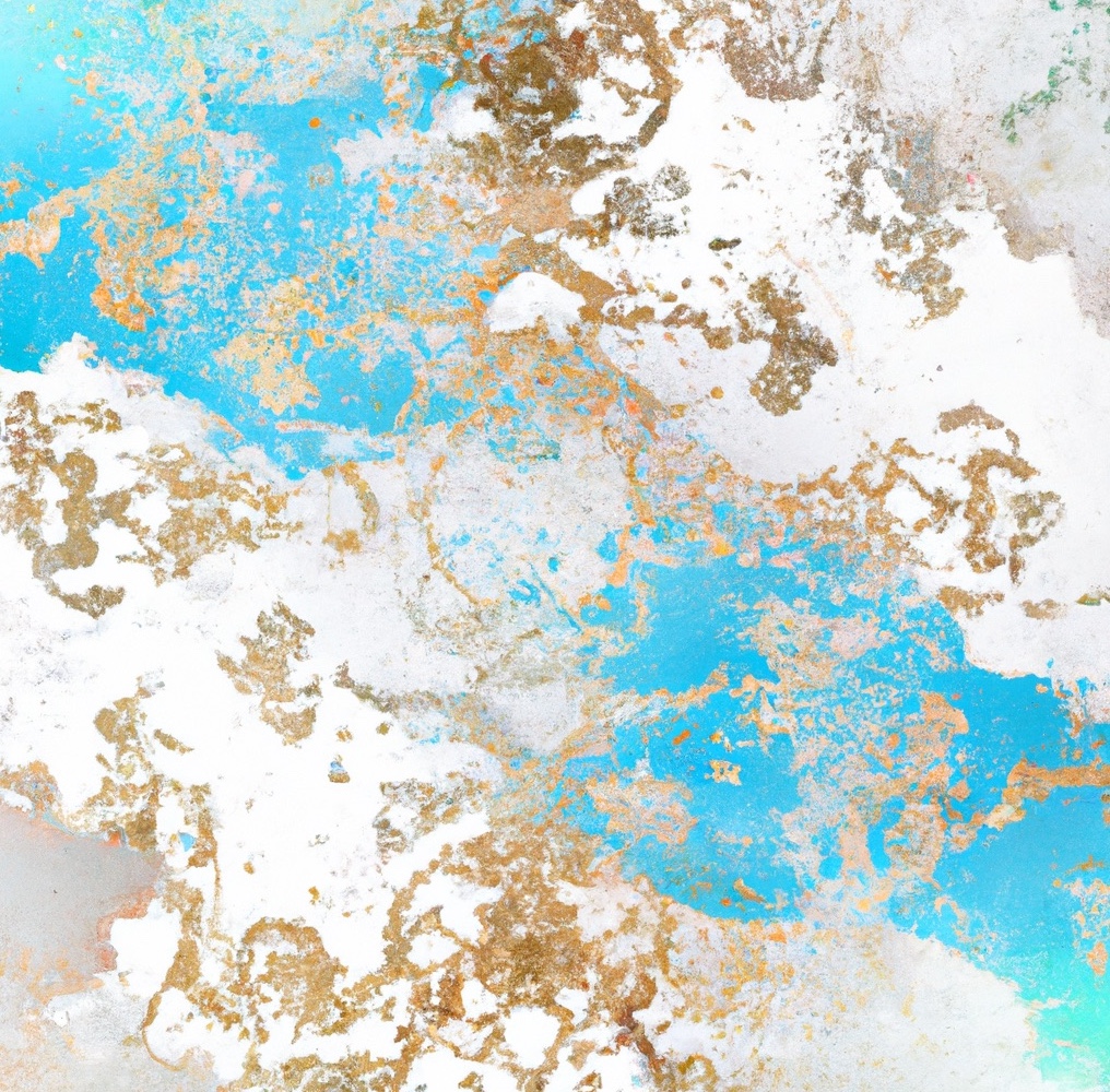 DALL·E 2023-07-21 09.43.44 - a shabby chic wall, abstract elegant baroque marmor, indigo and light blue with filigrane bright golden elements